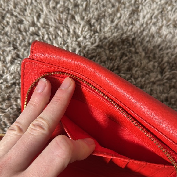 Tory Burch Red Leather Wallet - Picture 7 of 8